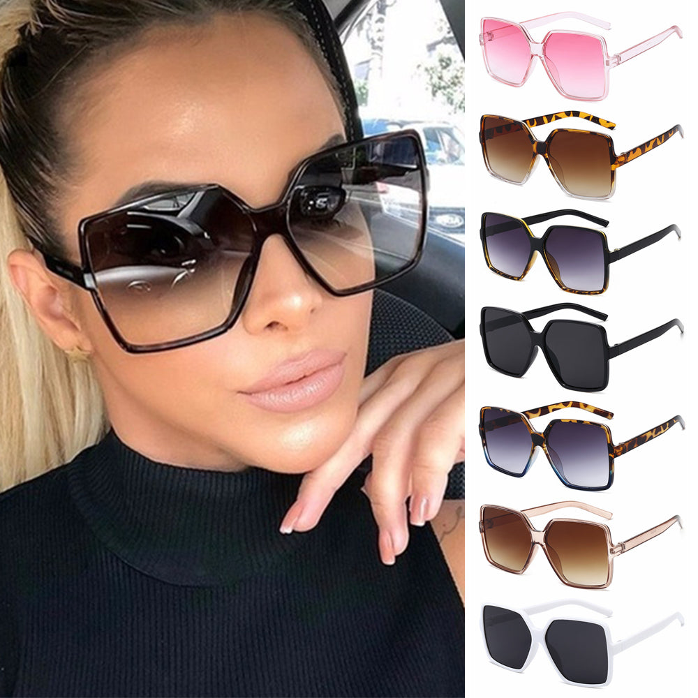 1 PC Car Motor Oversized Square Sunglasses for Women and Men UV Protection Eyeglasses Retro Big Frame Sun Glasses Fashion Shades